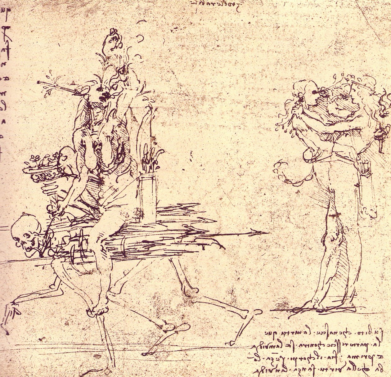 illustration pour la vertu et l'envie Leonardo da Vinci